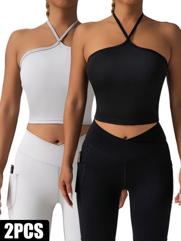 2 Pieces Sports Bra Athletic Running Sports Bra - Image 10