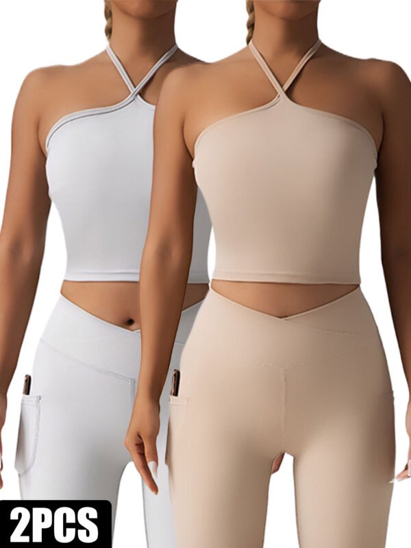 2 Pieces Sports Bra Athletic Running Sports Bra - Image 7