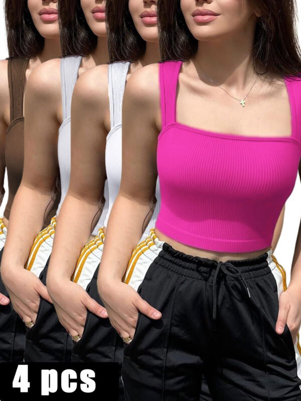 4 Piece Sports Bra Athletic Running Sports Bra Workout Bra Yoga Bra - Image 10