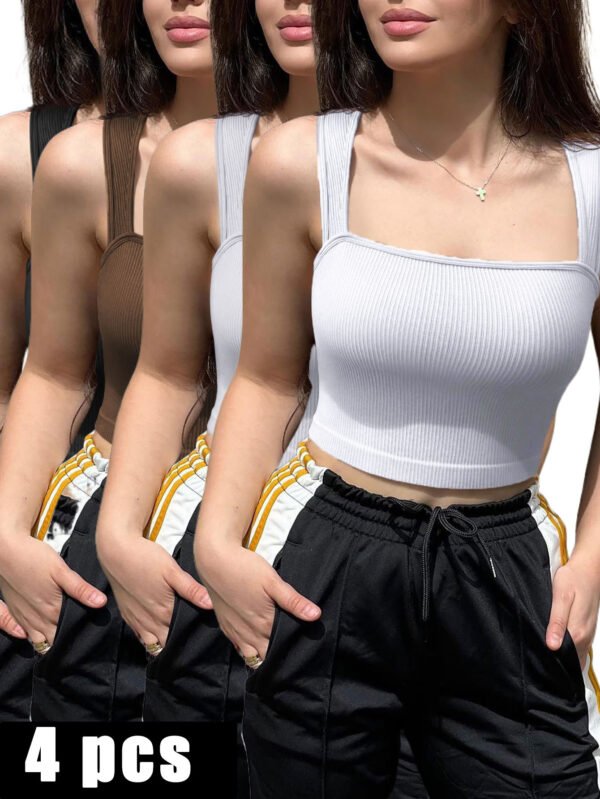 4 Piece Sports Bra Athletic Running Sports Bra Workout Bra Yoga Bra - Image 3